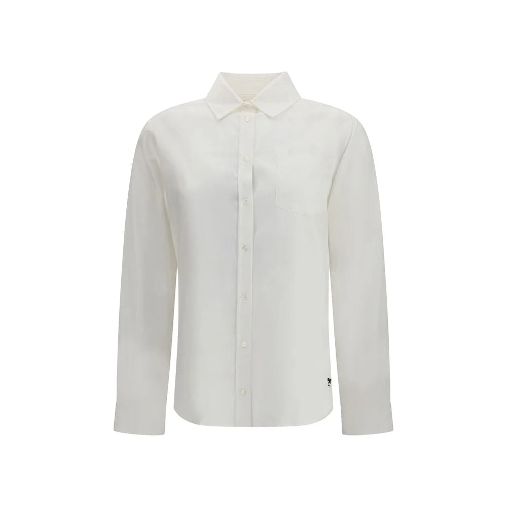 Max Mara White Cotton Dress Shirt
