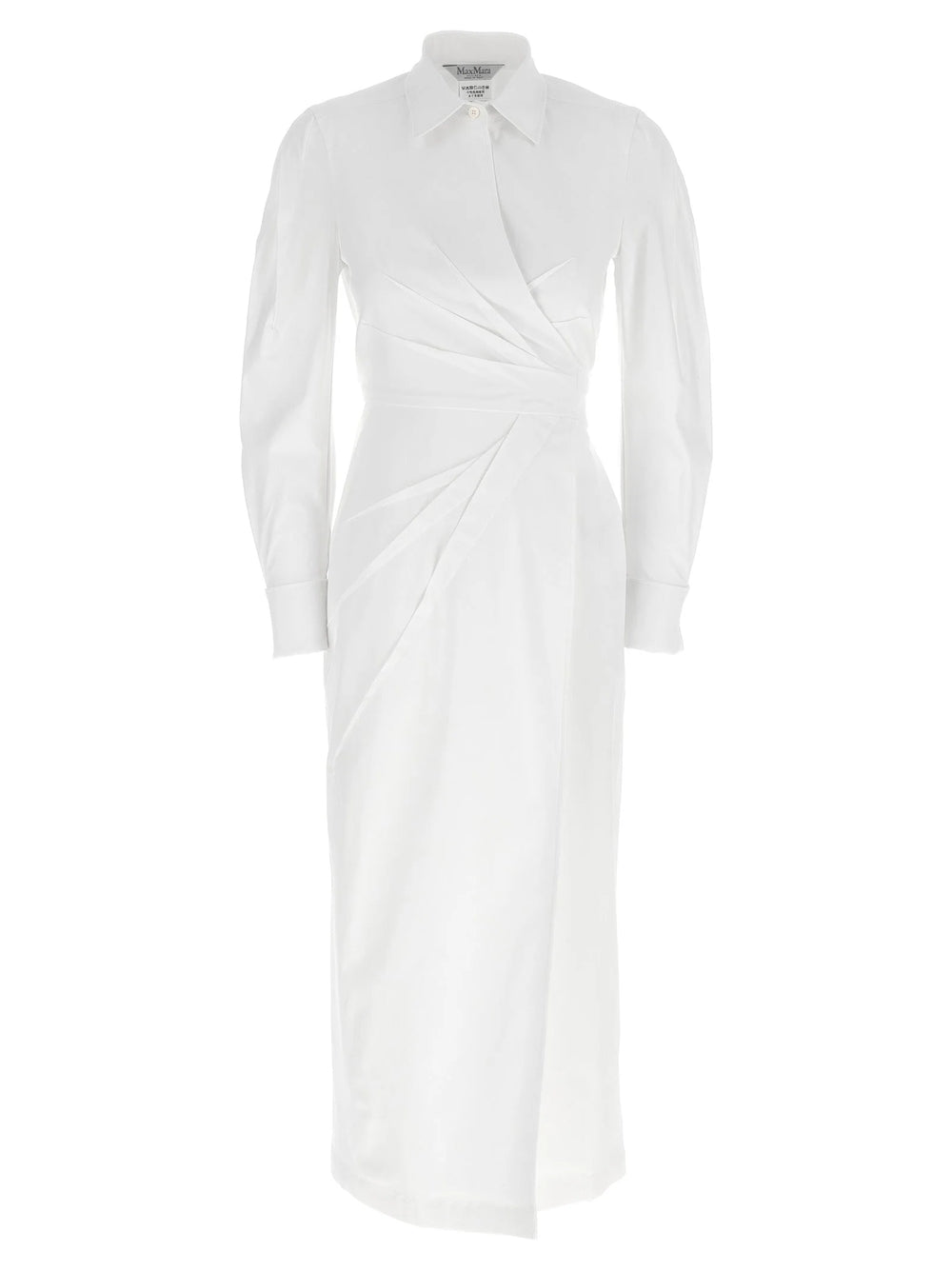 Max Mara White Cotton Long Dress