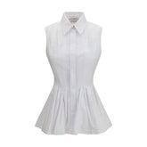 Max Mara White Cotton Shirt - IT42 | L
