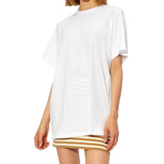 Max Mara White Cotton T-Shirt - L