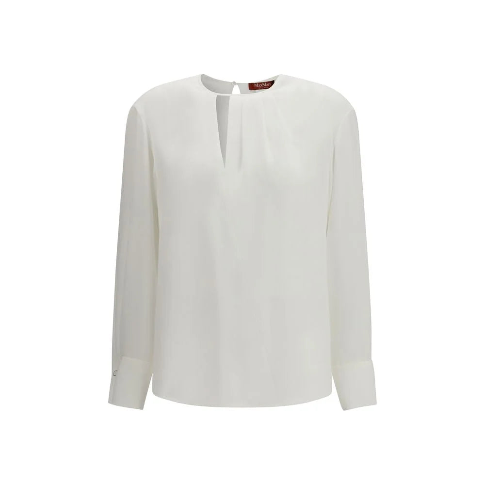 Max Mara White Triacetate Blouse