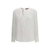 Max Mara White Triacetate Blouse
