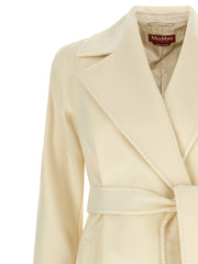 Max Mara White Virgin Wool Coat - IT46