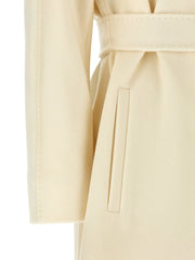 Max Mara White Virgin Wool Coat - IT46