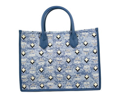 MCM Aren Munchen Denim Tote Bag