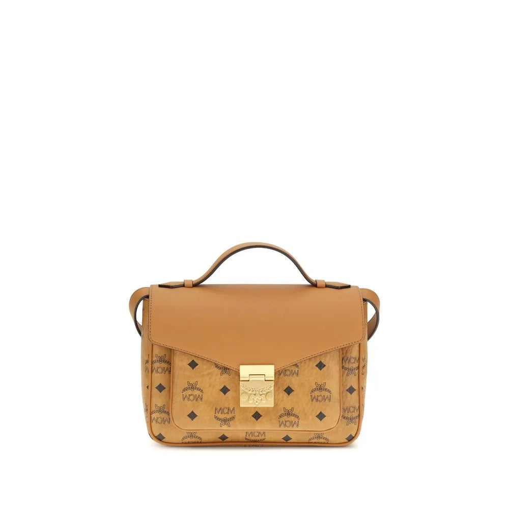 MCM Beige Fabric Shoulder Bag