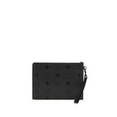 MCM Black Calf Leather Bos Taurus Clutch Bag