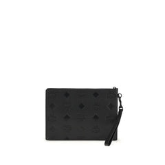 MCM Black Calf Leather Bos Taurus Clutch Bag