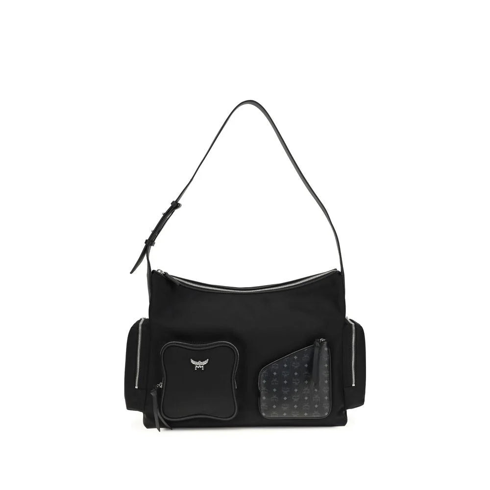 MCM Black Fabric Shoulder Bag