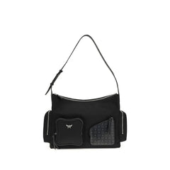 MCM Black Fabric Shoulder Bag