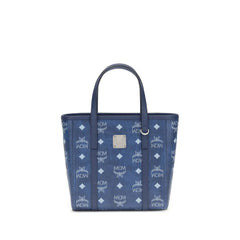 MCM Blue Fabric Handbag