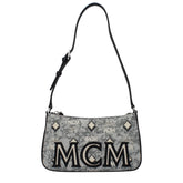 MCM Gray Fabric Crossbody Bag