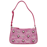 MCM Pink Fabric Crossbody Bag