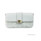 MCM Small Mode Travia Pebbled Visetos Leather Shoulder Crossbody Clutch Bag
