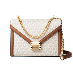 Michael Kors Beige Canvas Shoulder Bag