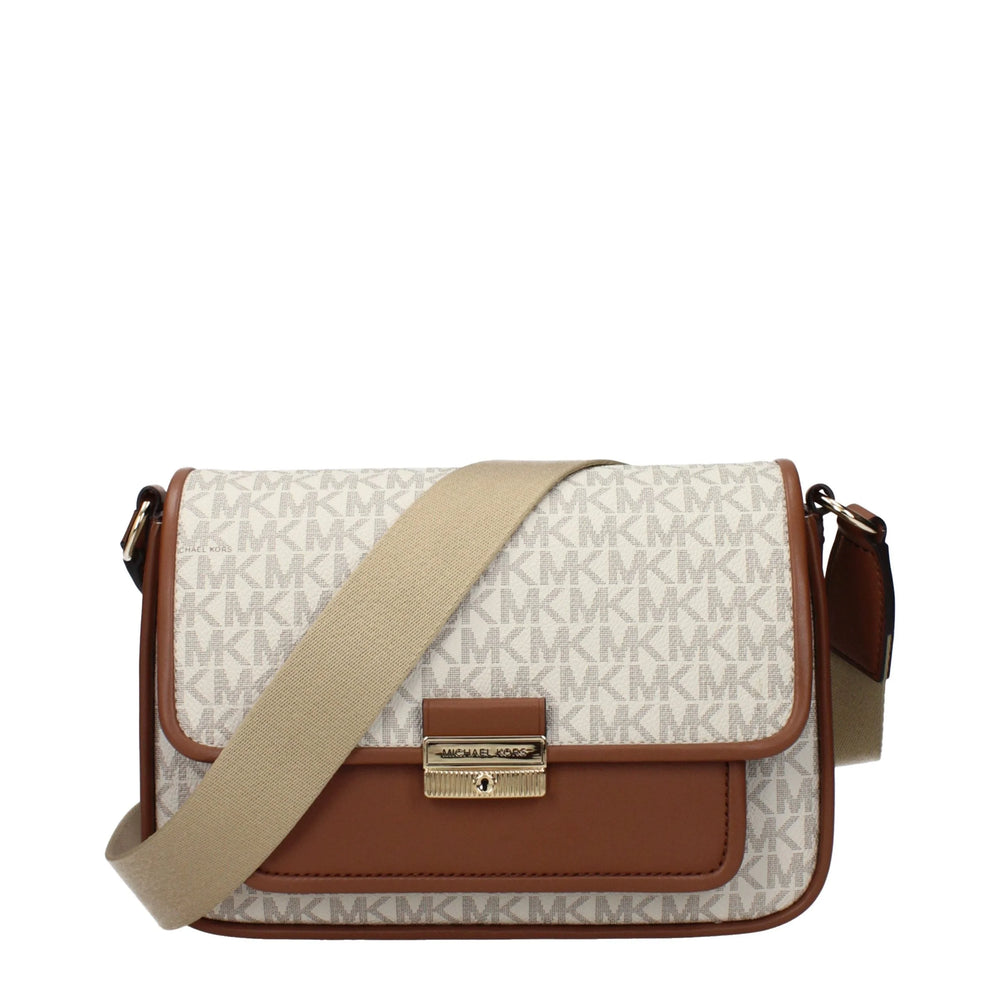 Sac bandoulière en tissu beige Michael Kors
