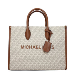 حقيبة يد من Michael Kors مصنوعة من القماش باللون البيج
