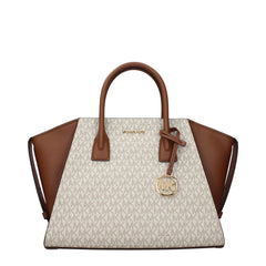 Michael Kors Τσάντα από μπεζ ύφασμα