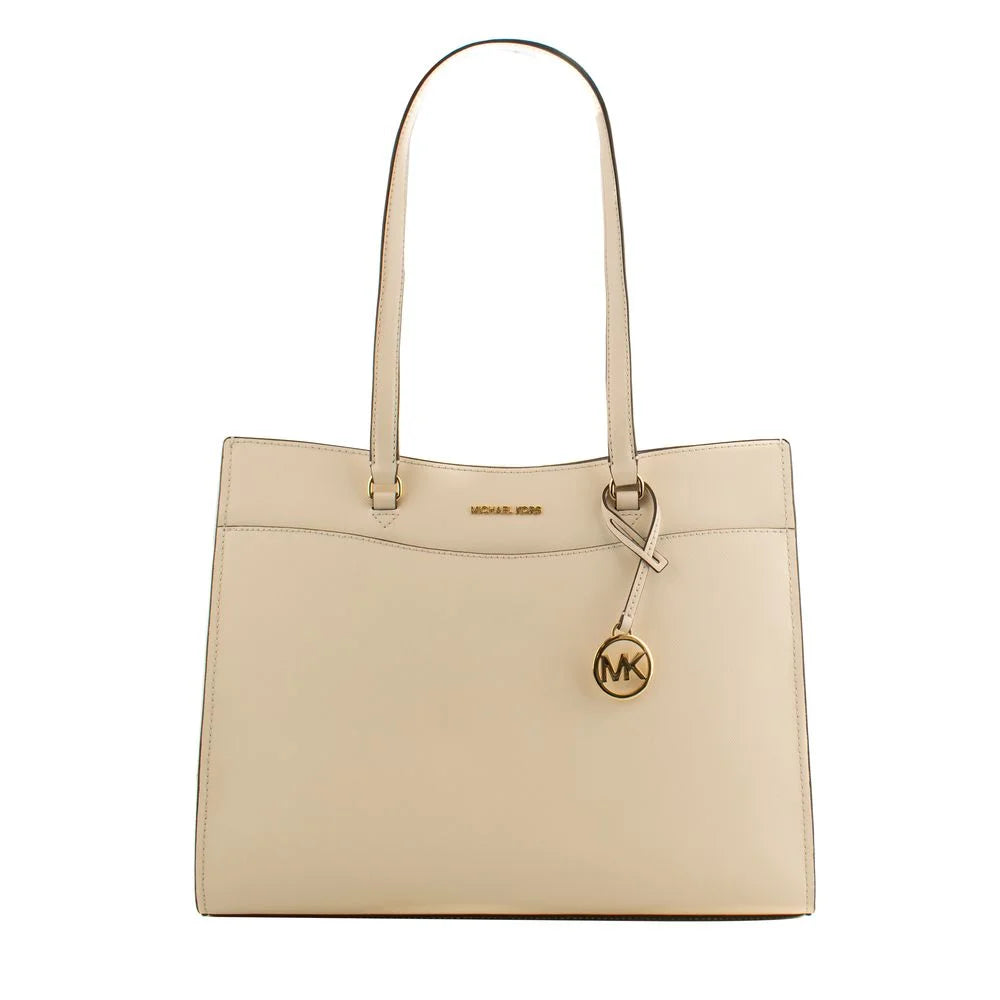 Michael Kors Beige Leather Tote Bag
