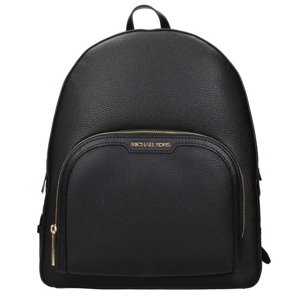 Michael Kors Black Leather Backpacks