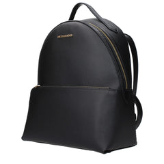Michael Kors Black Leather Backpacks