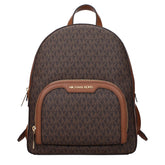 Zaino Michael Kors marrone in tessuto con silhouette strutturata ed elementi in hardware color oro.