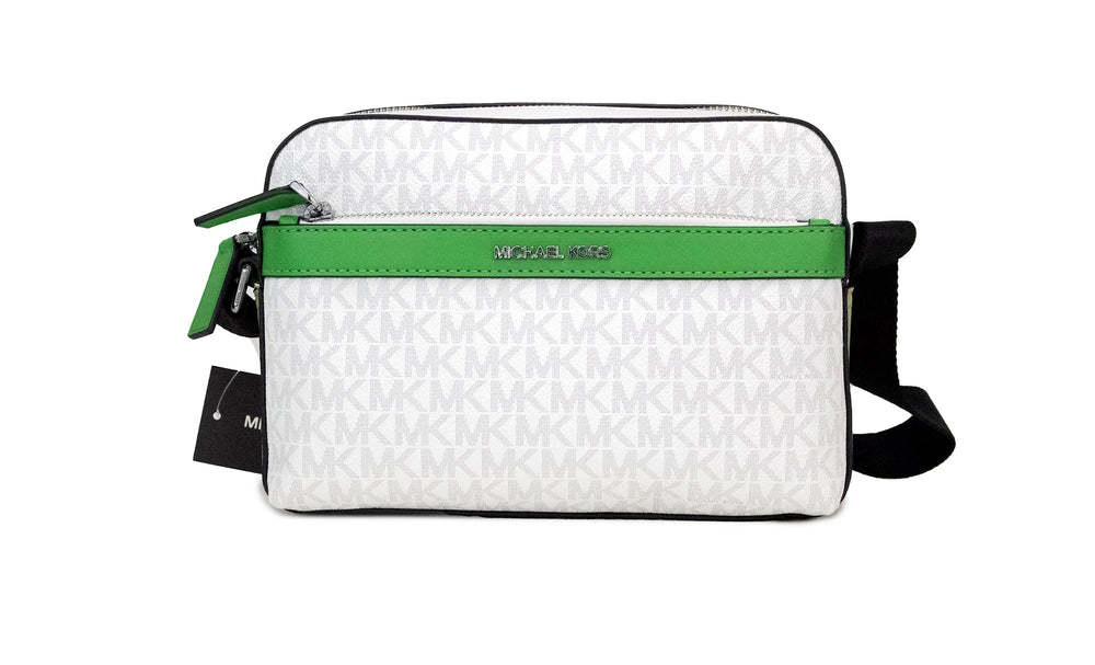 Michael Kors Cooper Small Bright White Palm Signature PVC Utility Crossbody Bag - Cross Body Bags