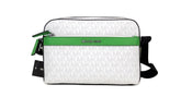 Michael Kors Cooper Small Bright White Palm Signature PVC Utility Crossbody Bag - Cross Body Bags