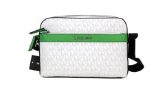 Michael Kors Cooper Small Bright White Palm Signature PVC Utility Crossbody Bag - Cross Body Bags
