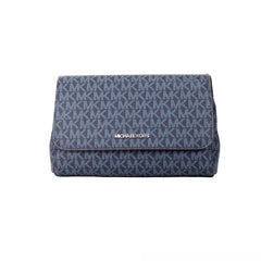 Michael Kors Jet Set Medium Navy Blue PVC Convertible Pouchette Crossbody Bag - Cross Body Bags