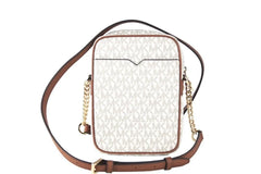 Michael Kors Jet Set Medium Vanilla PVC North South Chain Crossbody Handbag - Cross Body Bags