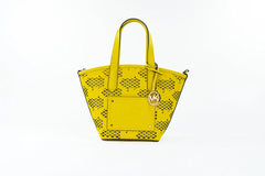 Michael Kors Kimber Small Daffodil Leather 2-in-1 Zip Tote Messenger Bag Purse - Tote Bags