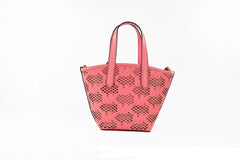 Michael Kors Kimber Small Tea Rose Leather 2-in-1 Zip Tote Messenger Bag Purse - Tote Bags