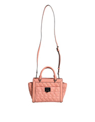Michael Kors Peach Quilted Leather Logo Crossbody VIVIANNE Messenger Bag - Cross Body Bags