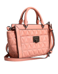 Michael Kors Peach Quilted Leather Logo Crossbody VIVIANNE Messenger Bag - Cross Body Bags