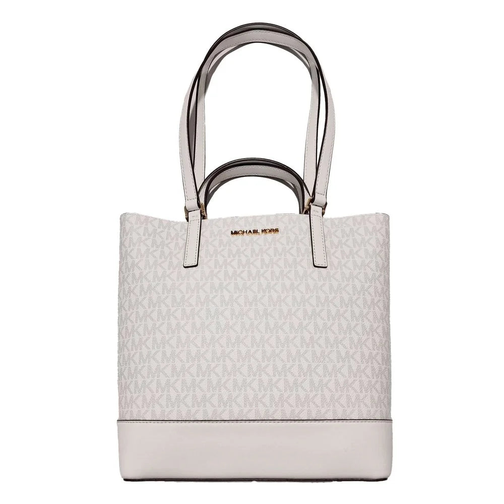 Michael Kors White Leather Tote Bag