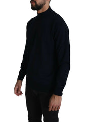 MILA SCHÖN Dark Blue Crewneck Pullover 100% Wool Sweater - Sweaters