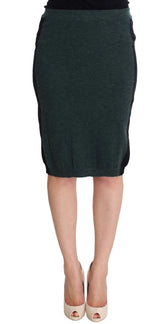 MILA SCHÖN Green Wool Blend Pencil Skirt - IT42|M - Skirts