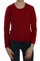 MILA SCHÖN Red Round Neck Pullover Cashmere Sweater - Sweaters