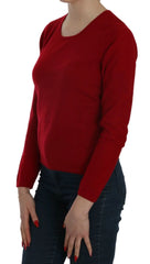 MILA SCHÖN Red Round Neck Pullover Cashmere Sweater - Sweaters