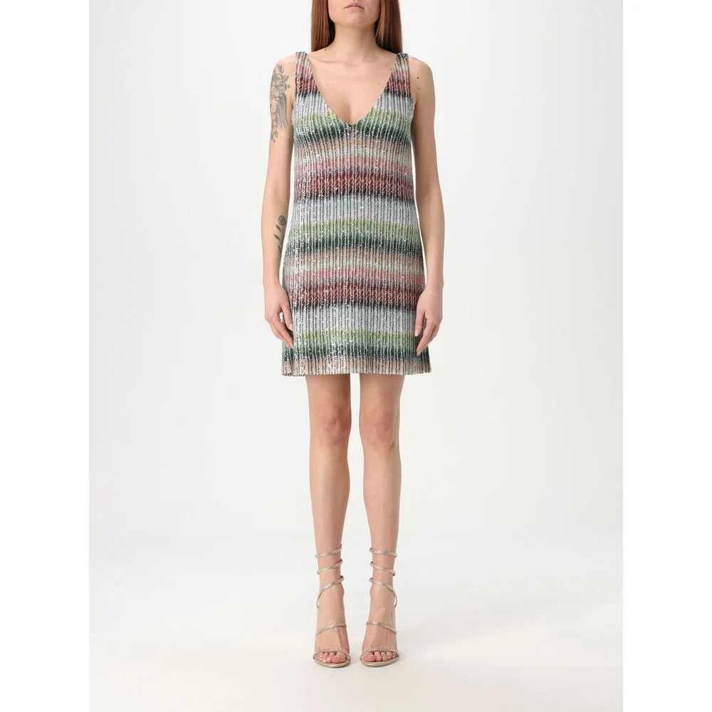 Missoni Bicolor Viscose Cocktail Dress - EU40