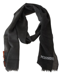 Missoni Black 100% Wool Unisex Neck Wrap Scarf - Scarves & Shawls