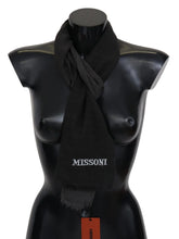 Missoni Black 100% Wool Unisex Neck Wrap Scarf - Scarves & Shawls