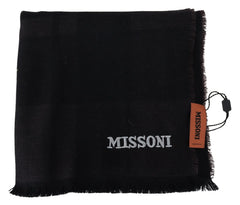 Missoni Black 100% Wool Unisex Neck Wrap Scarf - Scarves & Shawls