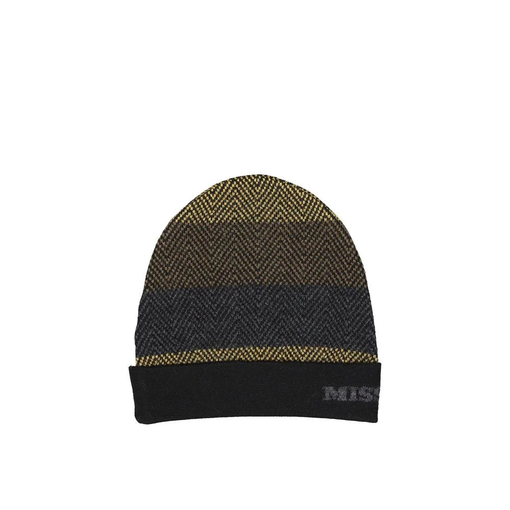 Missoni Black Wool Beanie - UNI