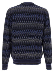 Missoni Blue Wool Cardigan
