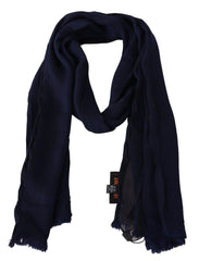 Missoni Blue Wool Knit Unisex Neck Wrap Scarf - Scarves & Shawls