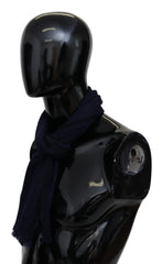 Missoni Blue Wool Knit Unisex Neck Wrap Scarf - Scarves & Shawls