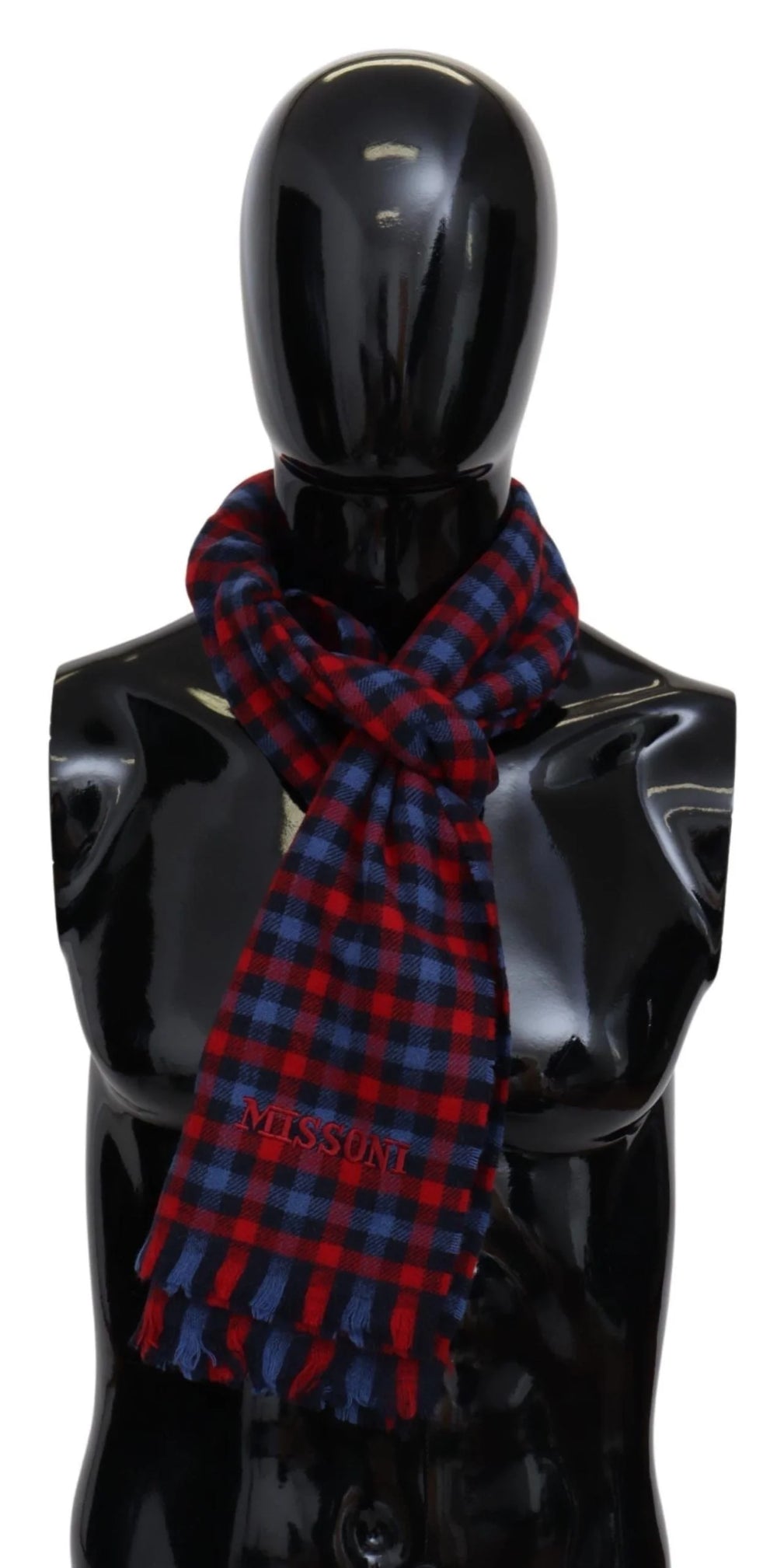 Missoni Multicolor Check Wool Unisex Neck Wrap Shawl - Scarves & Shawls