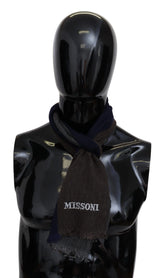 Missoni Multicolor Striped Wool Unisex Wrap Fringes Scarf - Scarves & Shawls